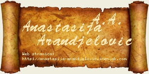 Anastasija Aranđelović vizit kartica